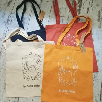 Tote bag "Une créature farfelue"