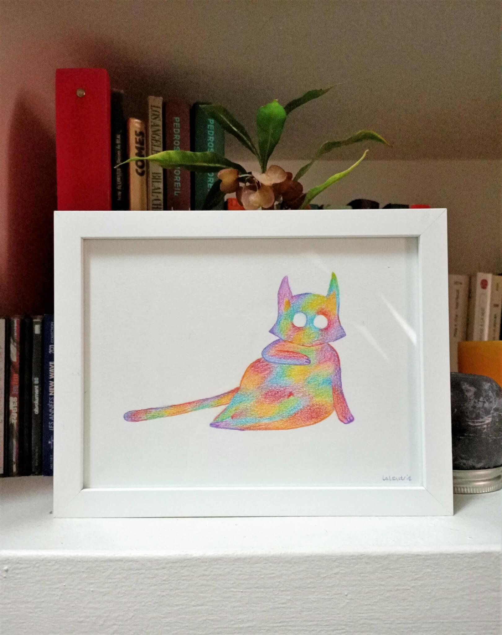 Chat dodu - Œuvre originale unique ou réimpression - A5