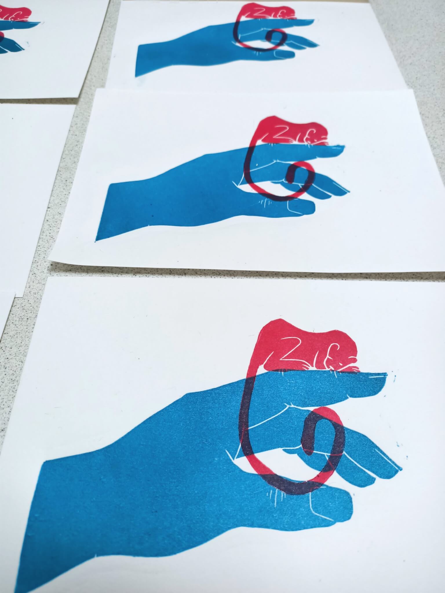 Panthère endormie sur ma main - A5 – Image 4