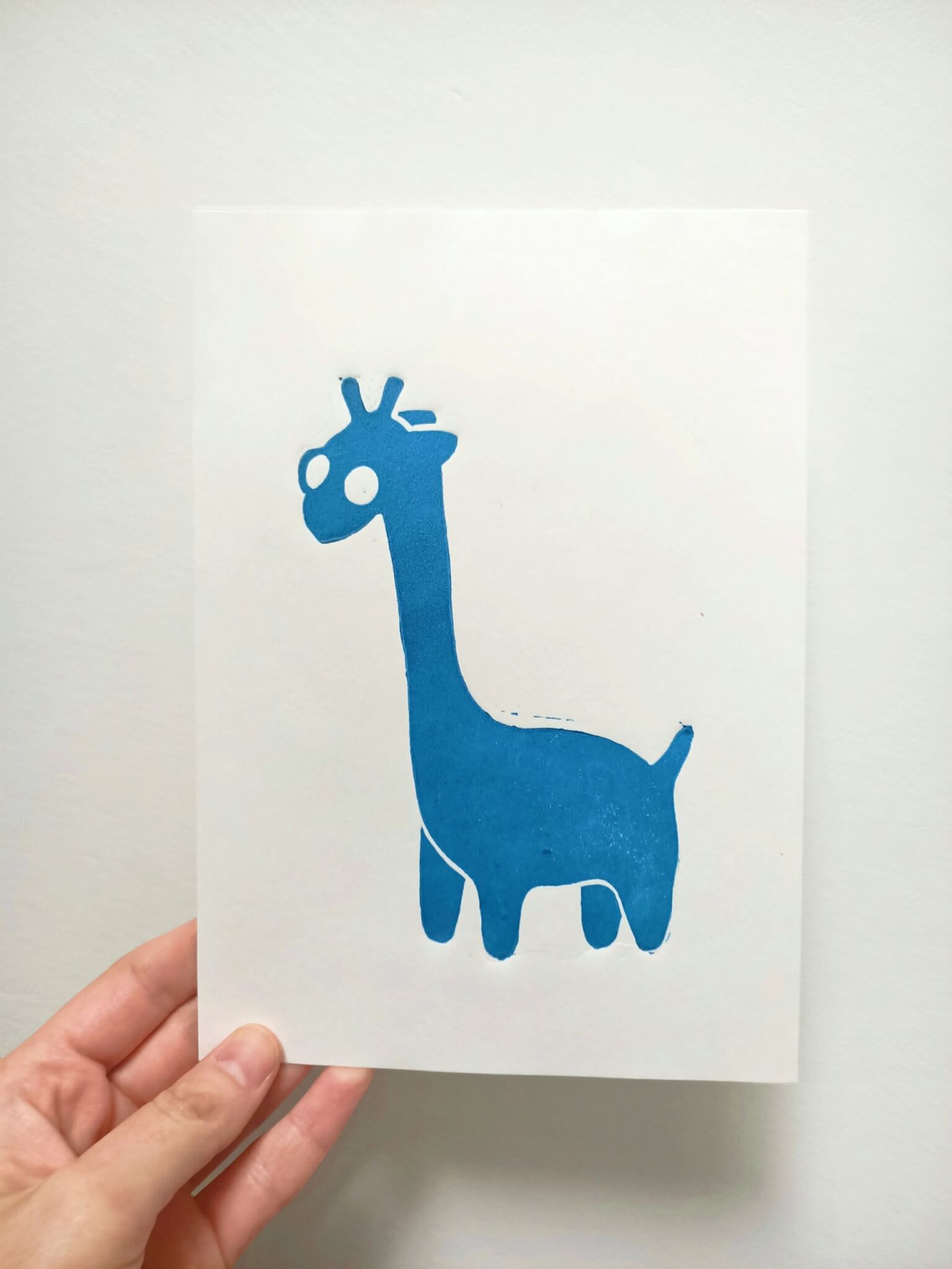 Girafe - Linogravure 20 tirages A5 – Image 3