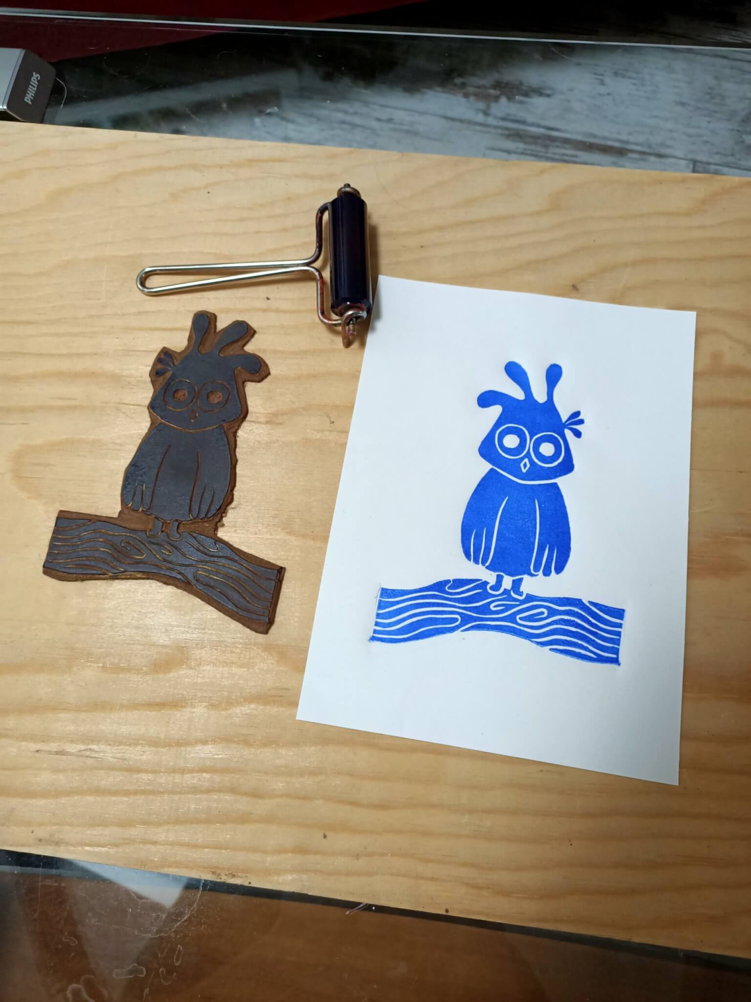 Piou Piou - Linogravure 20 tirages A5 – Image 3