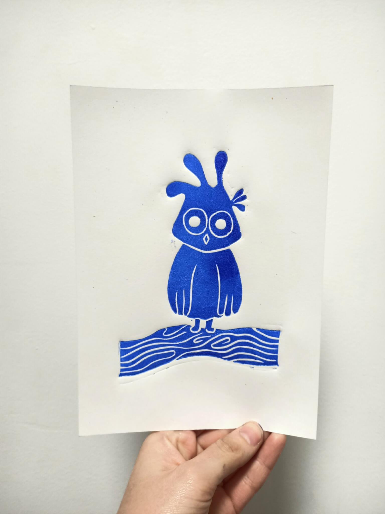 Piou Piou - Linogravure 20 tirages A5