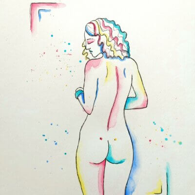 Nue de dos - Œuvre originale