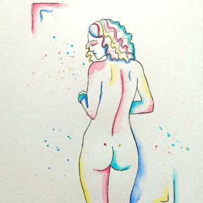 Nue de dos - Œuvre originale