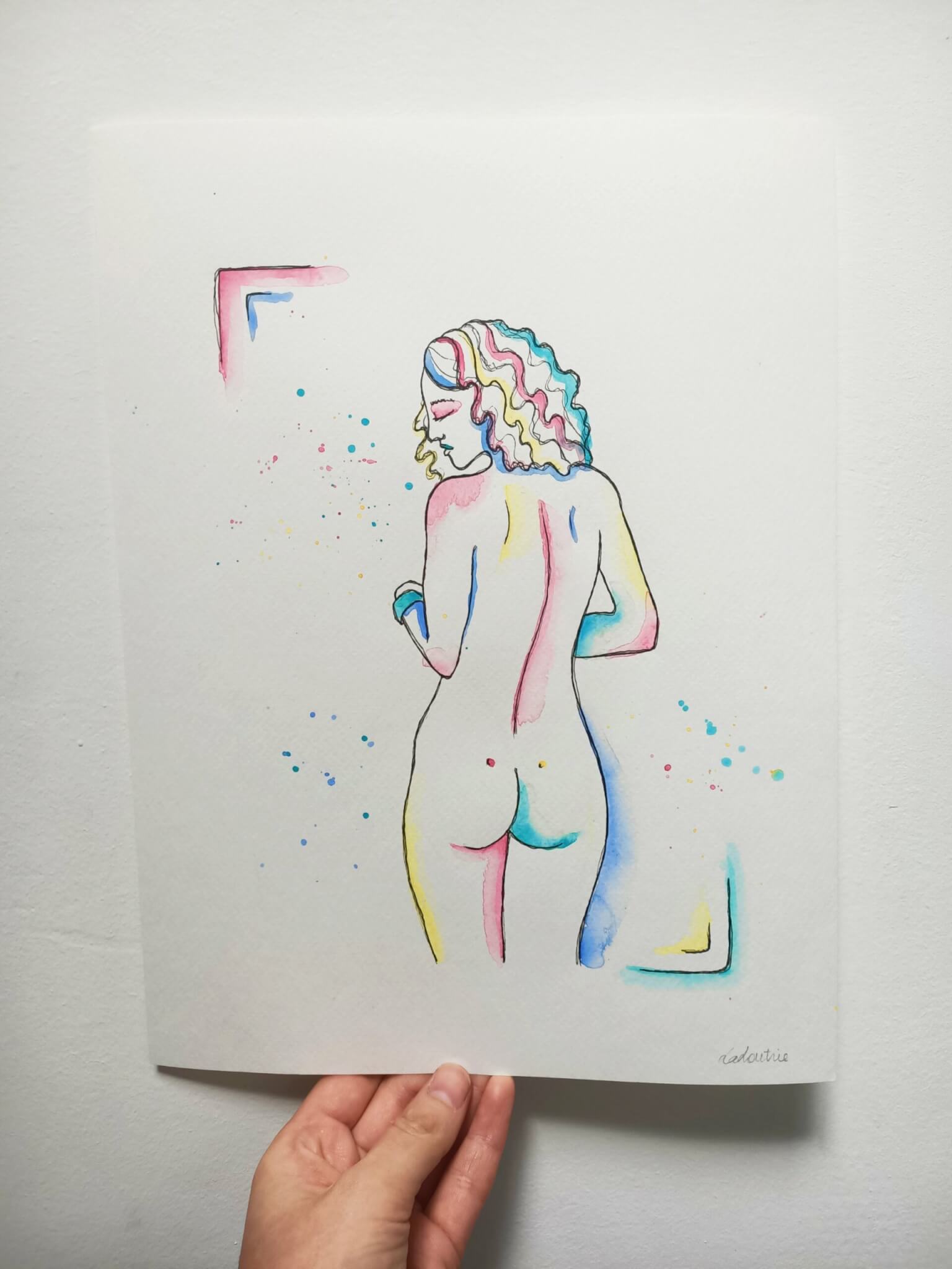 Nue de dos - Œuvre originale – Image 2