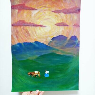 Guidée par ses bêtes