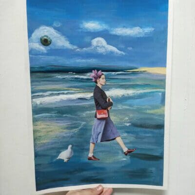 Marie Poppin rentre du travail - 42 × 29.7cm