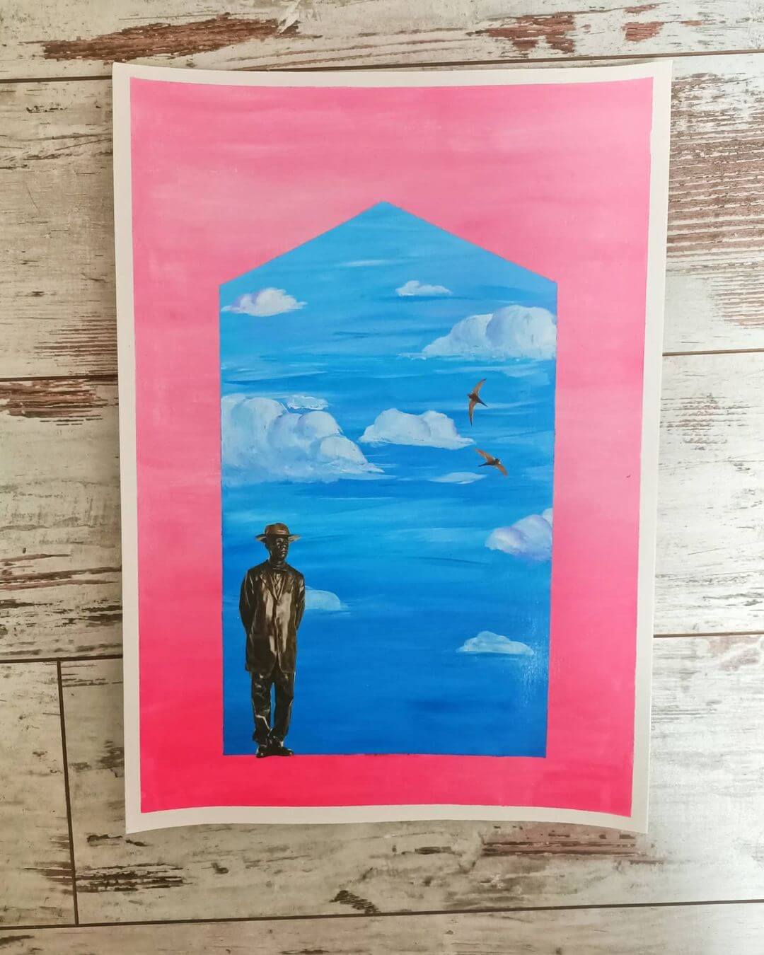 Ses oiseaux volaient ses idées - 42 × 29.7cm