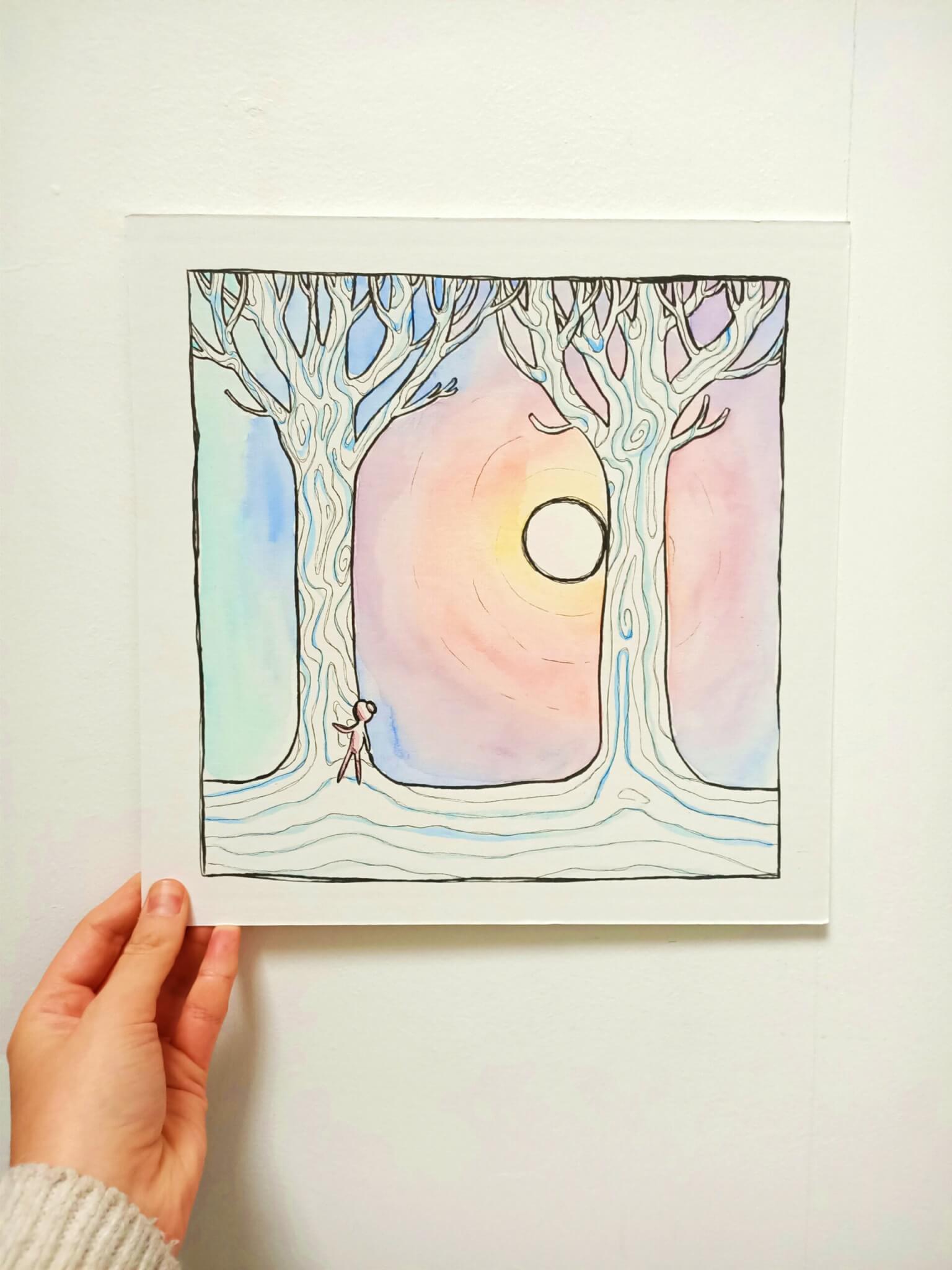 Celui qui avait peur du soleil - 27x27cm