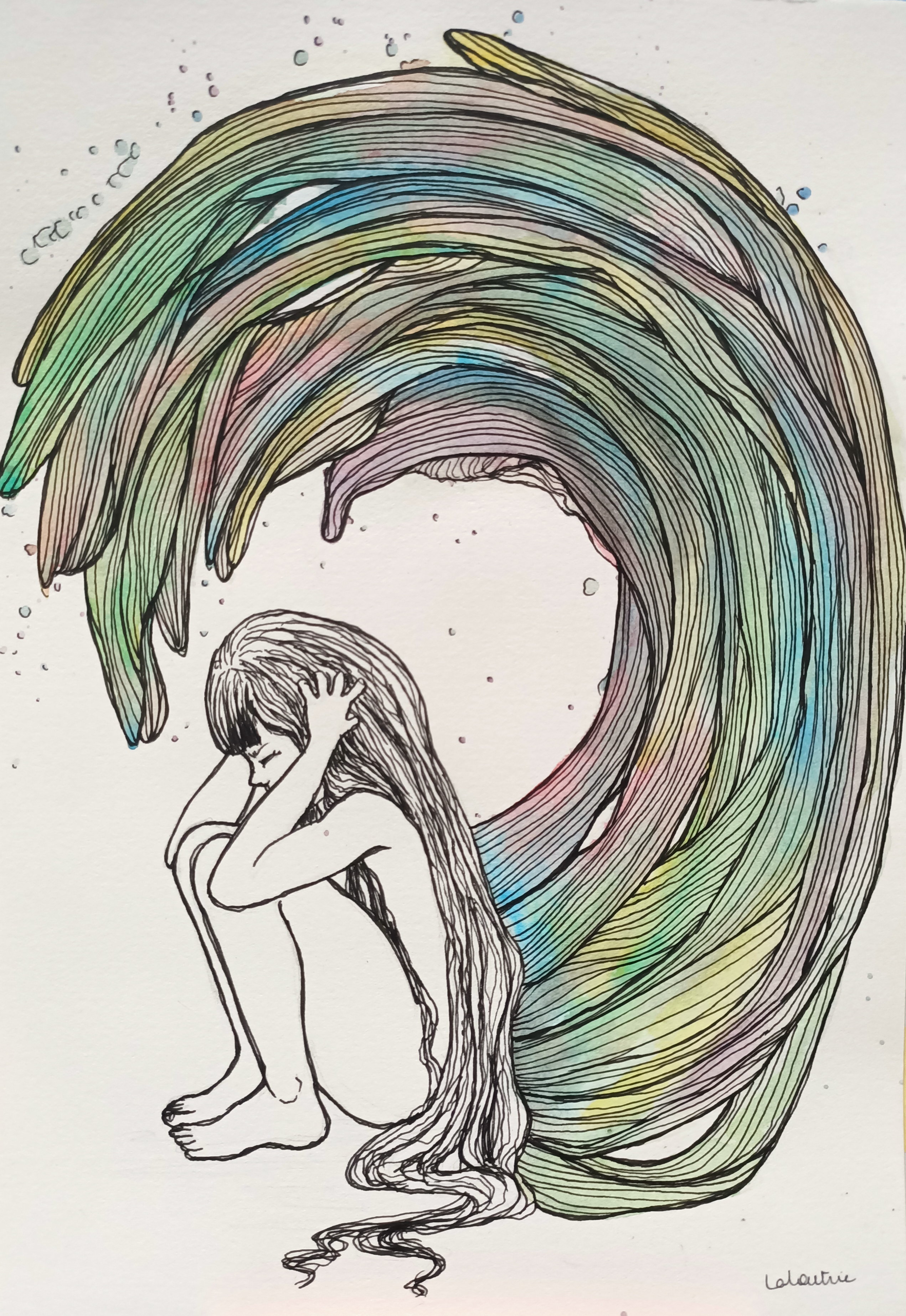 En attendant la vague - Œuvre originale