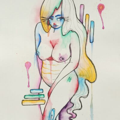 Nue saturée - Œuvre originale