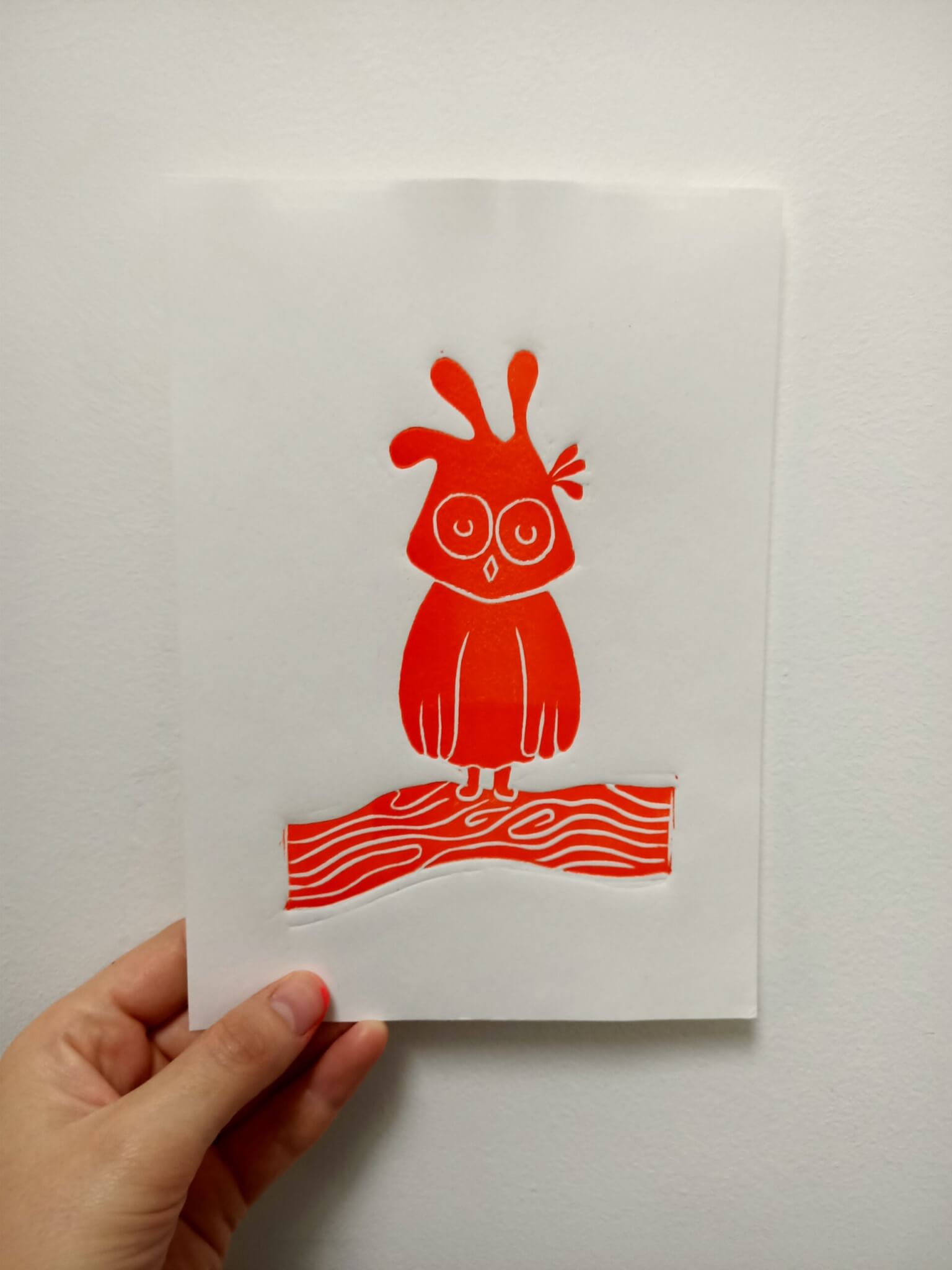 Piou Piou - Linogravure 20 tirages A5 – Image 2