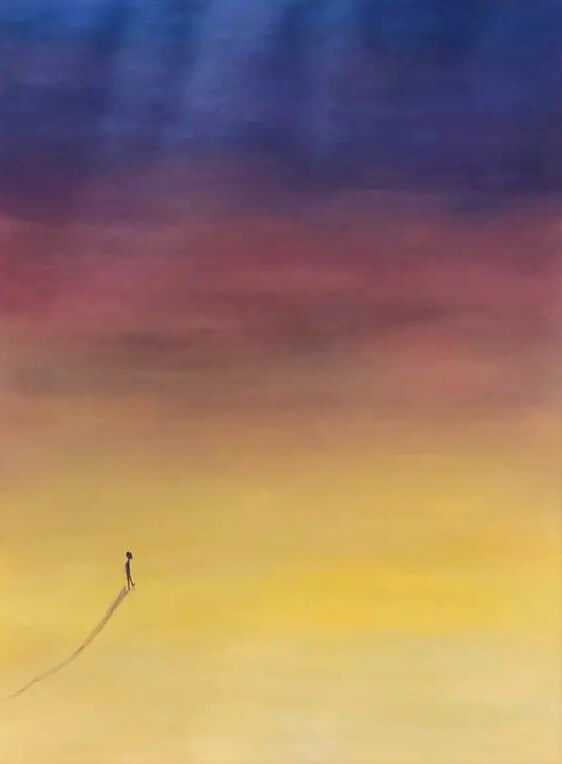 Balade solitaire 1 - 30 × 40cm