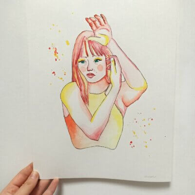 Dame douce en feu - Œuvre originale