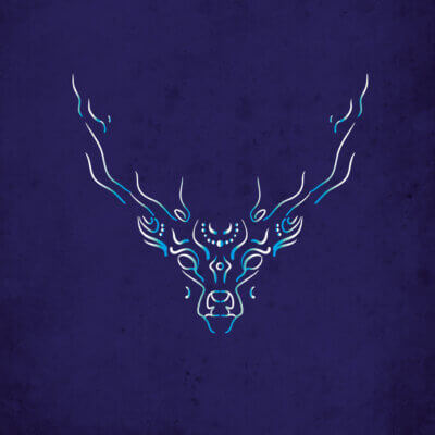 Portrait de cerf stylisé