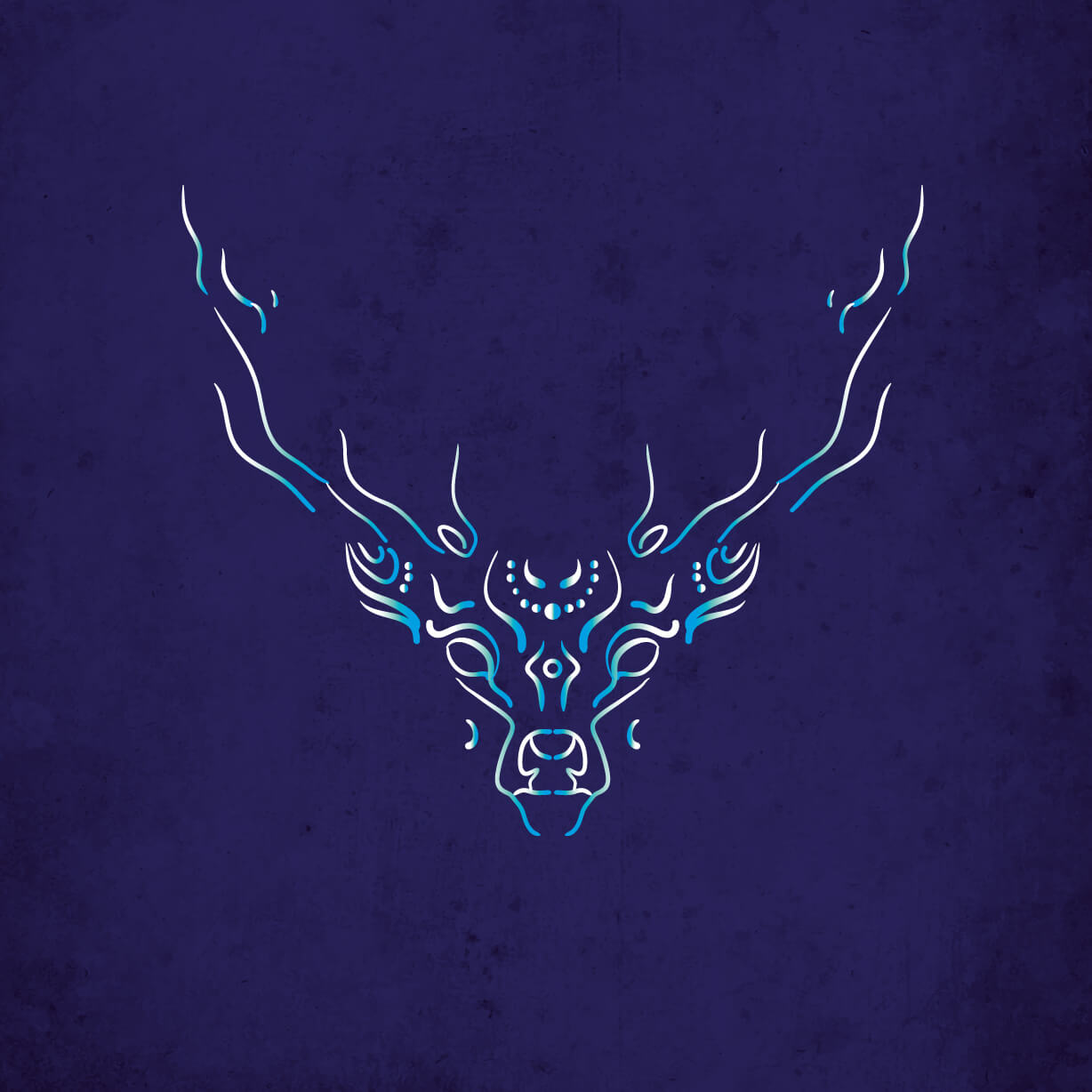 Portrait de cerf stylisé