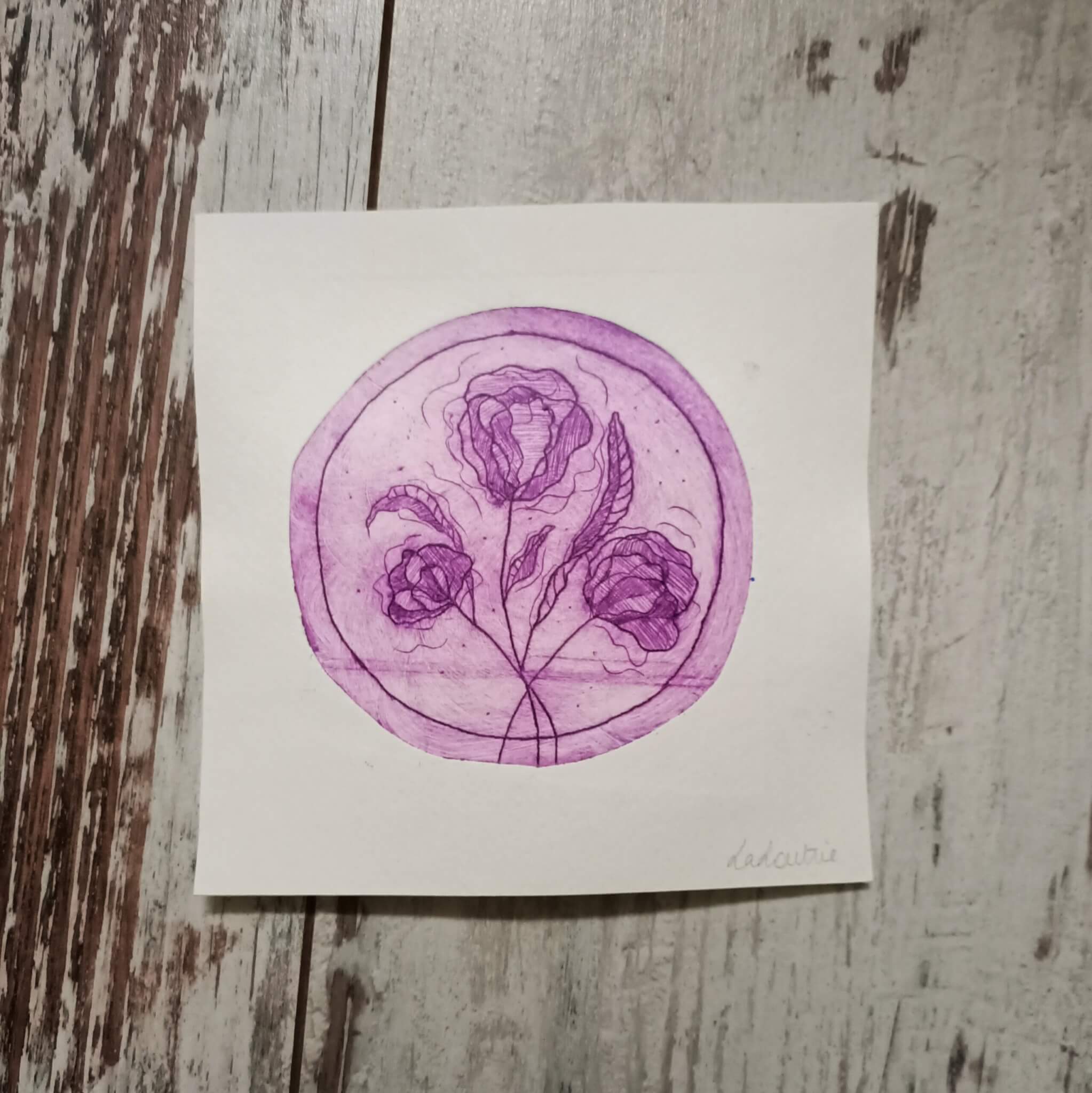 Fleur à la pointe sèche – Image 3