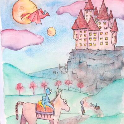 Touyi et l'âne - Œuvre originale