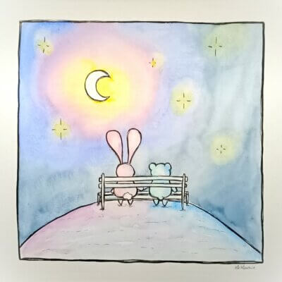 Les amoureux - 27x27cm