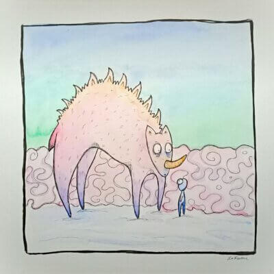 Rencontre insolite - 27x27cm