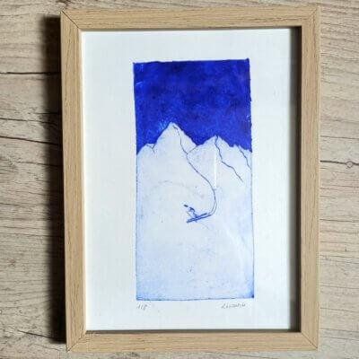 Skieur - 10x15cm
