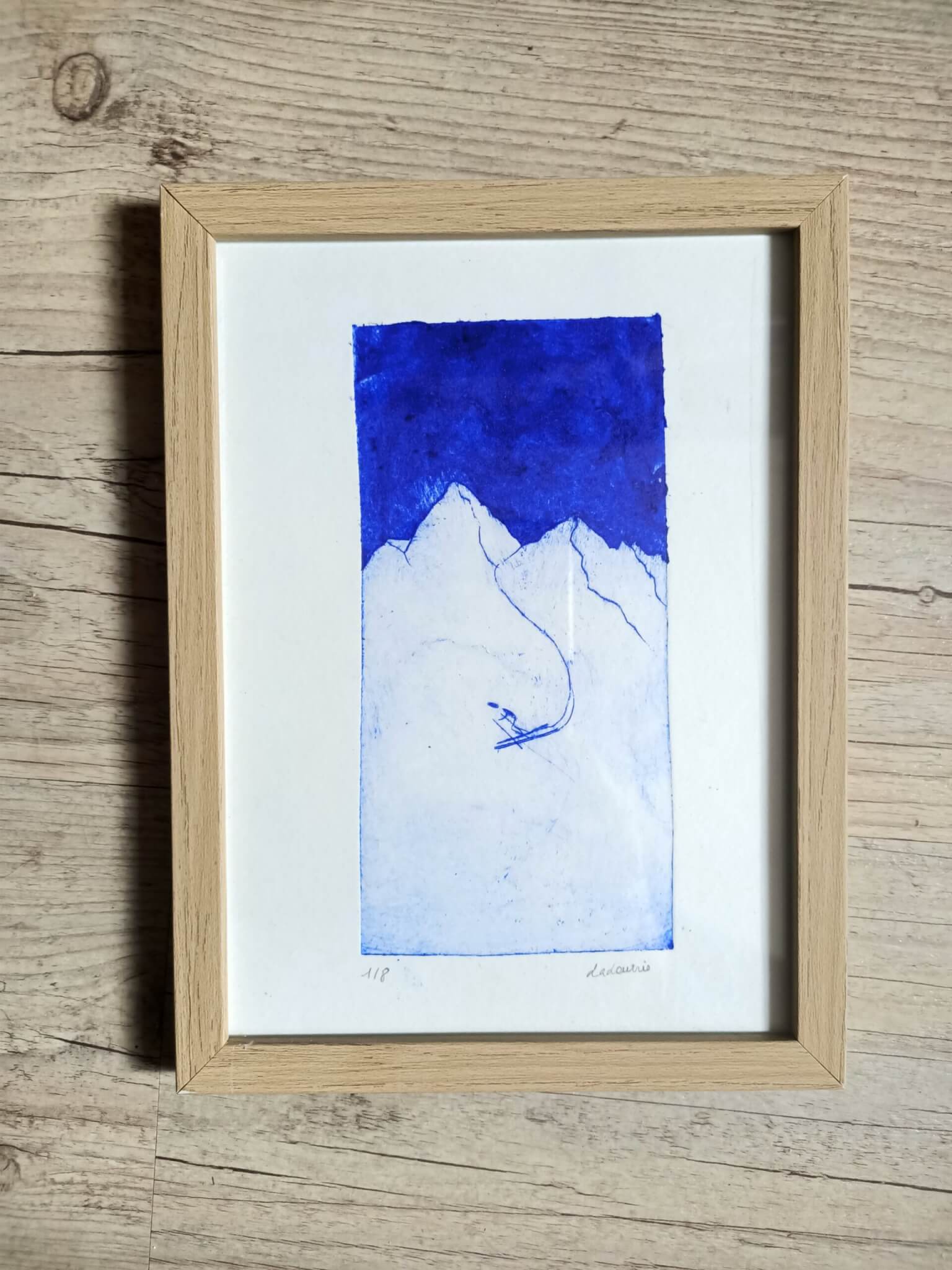 Skieur - 10x15cm