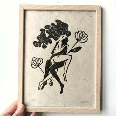 Couple enlacé 2 - 18x24cm