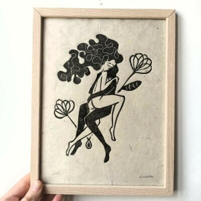 Couple enlacé 2 - 18x24cm