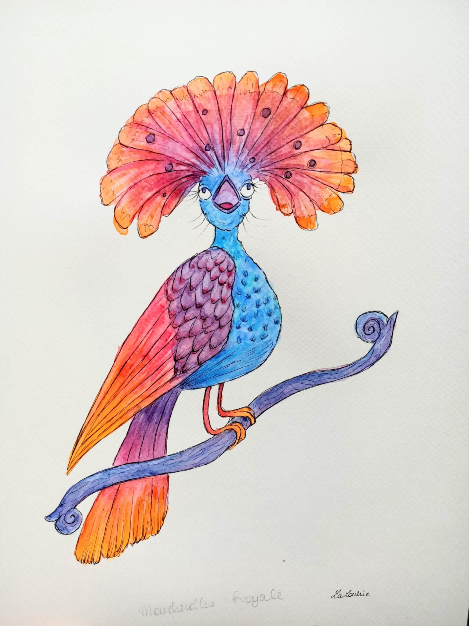 Moucherolles Royal - Œuvre originale 24x32cm – Image 2