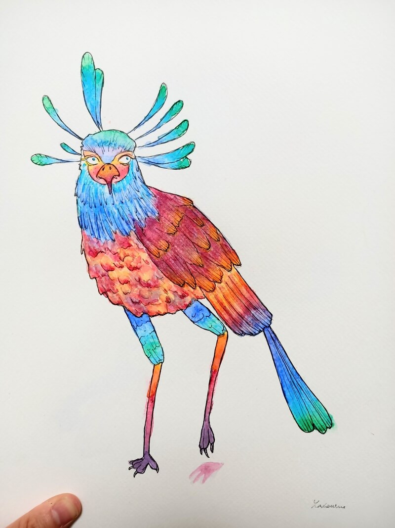 Messager sagittaire - Œuvre originale 24x32cm – Image 2