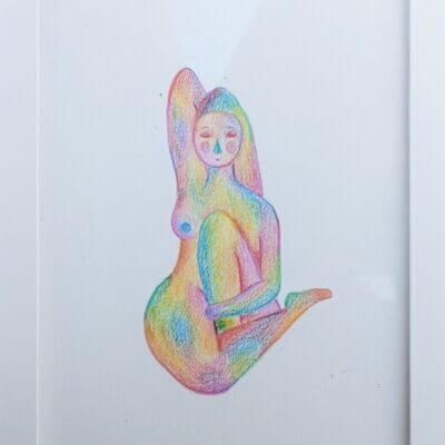 Nue - Œuvre originale A5