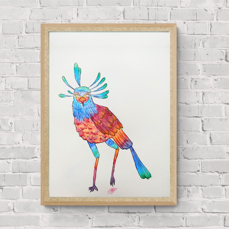 Messager sagittaire - Œuvre originale 24x32cm