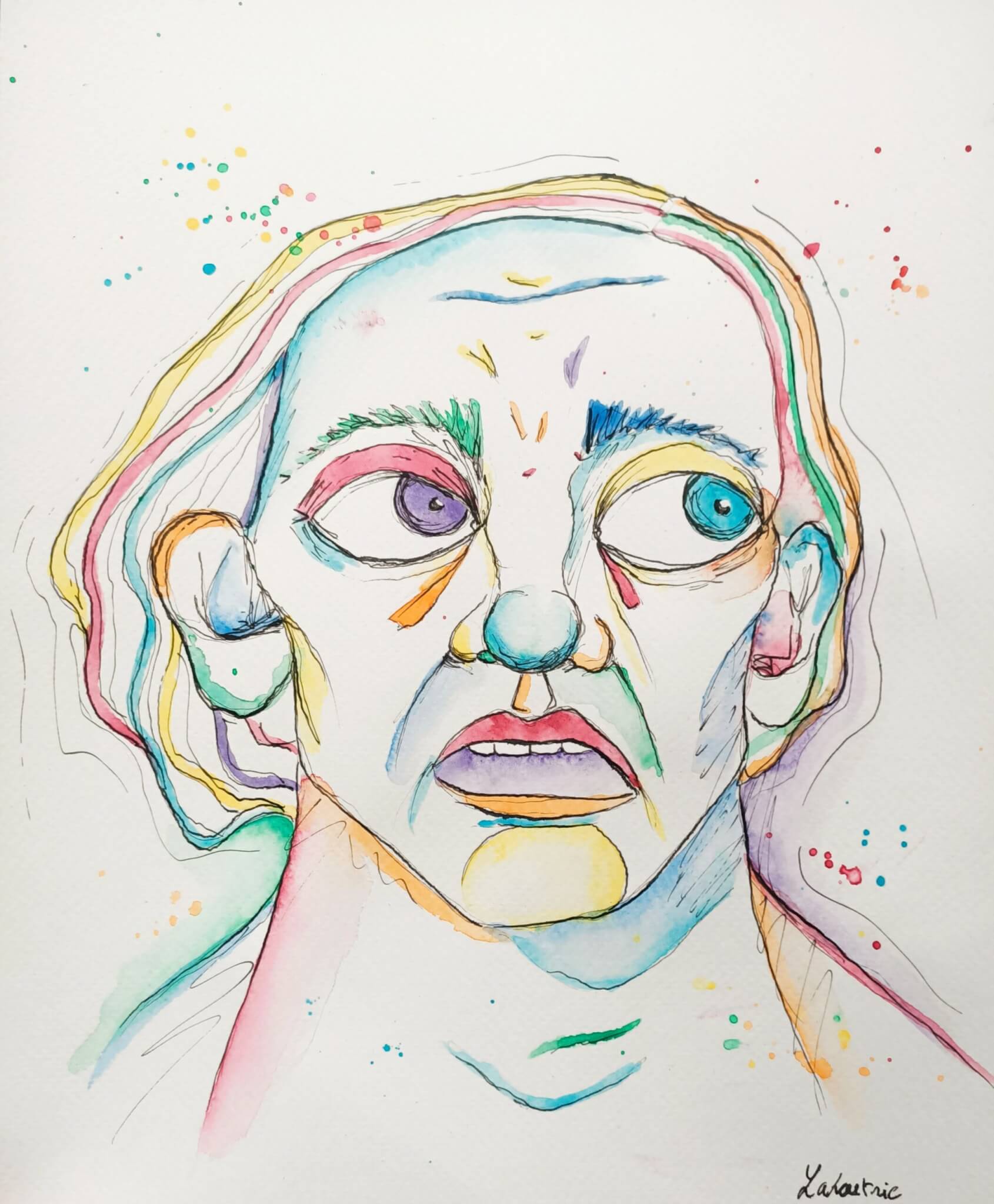 Celui qui voulait partir - Œuvre originale 24x32cm