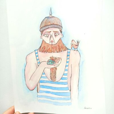 Le marin - Œuvre originale 24x32cm