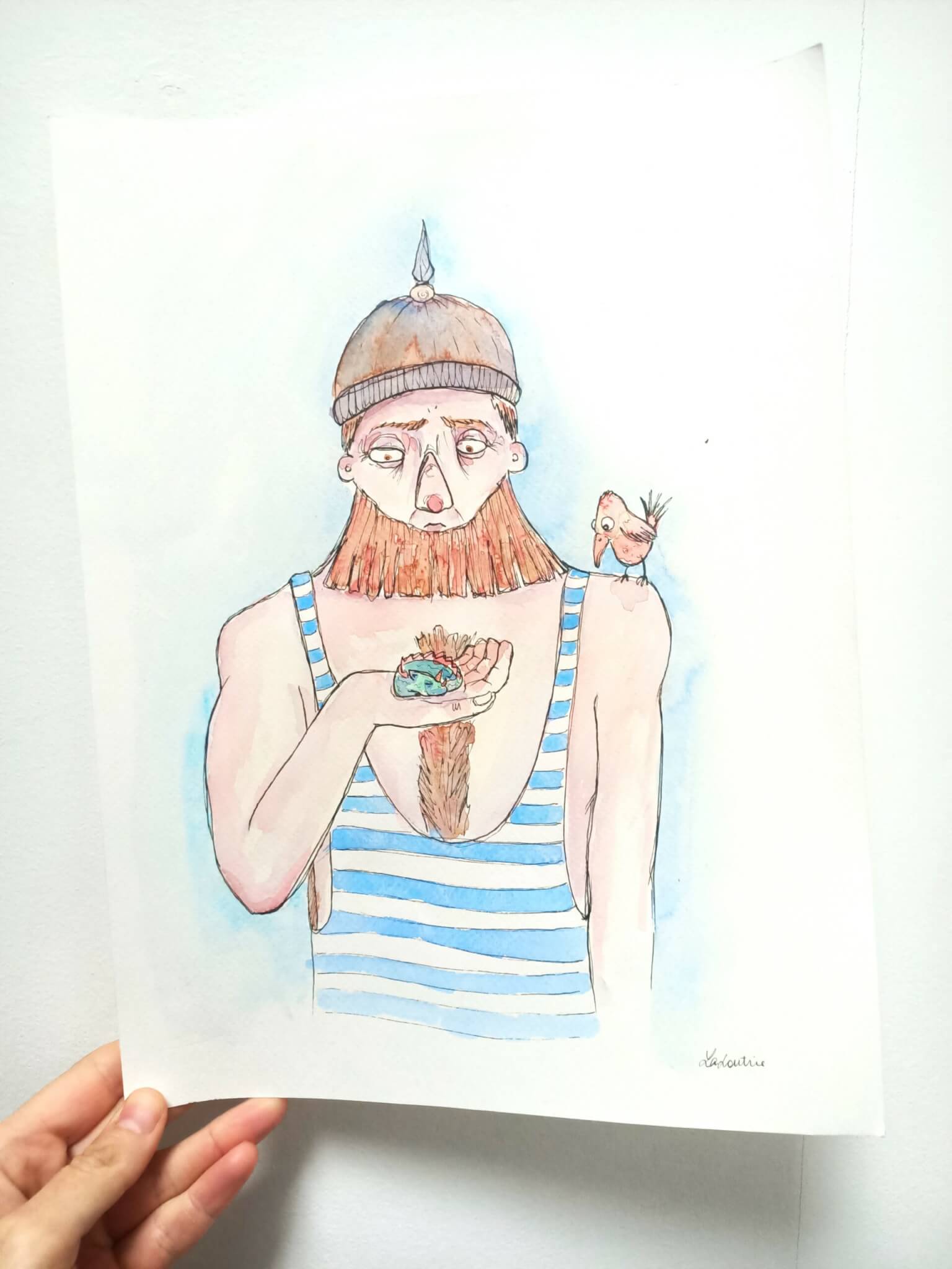 Le marin - Œuvre originale 24x32cm