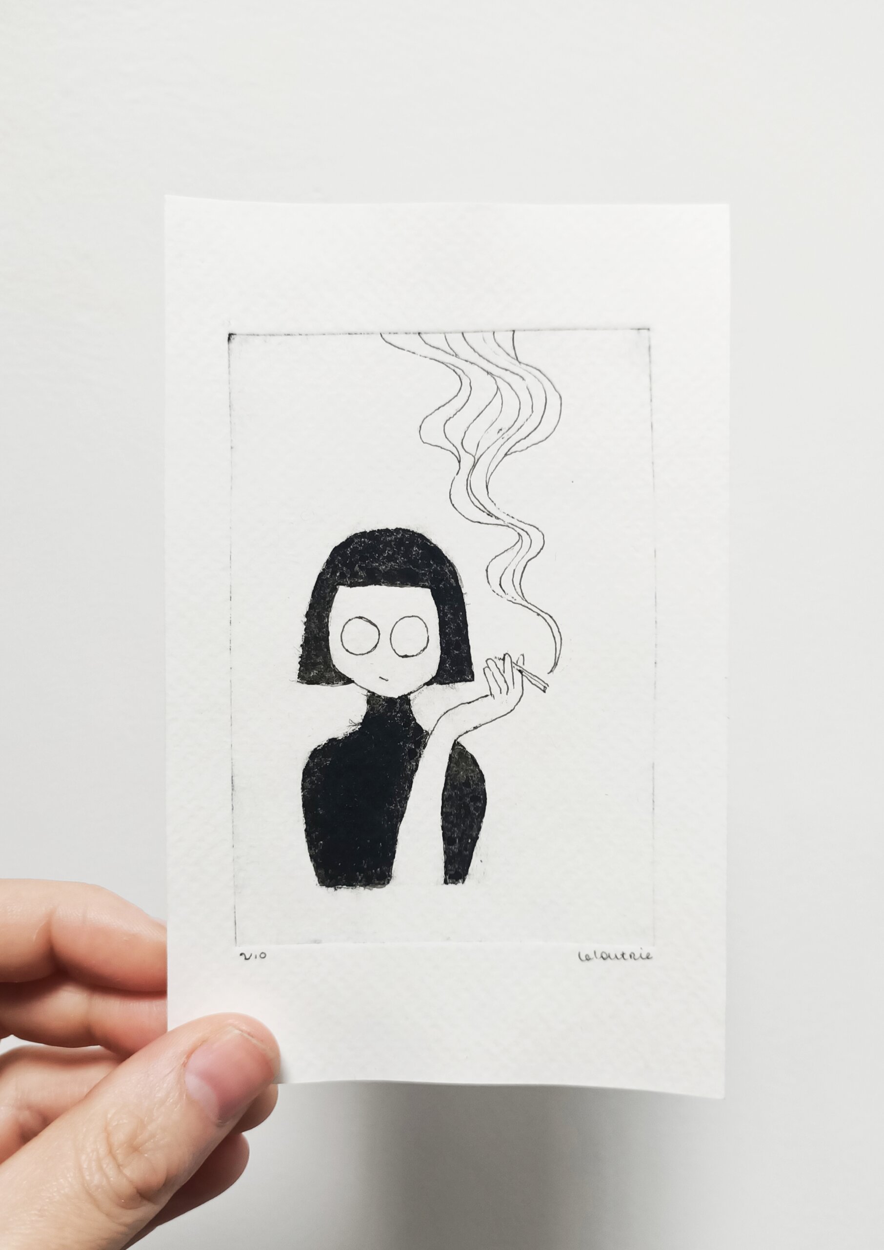 La fumeuse - 10x14cm
