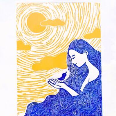 La Femme et l'Oiseau -  A4