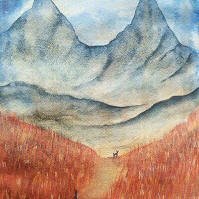 Promenade d'automne - Œuvre originale