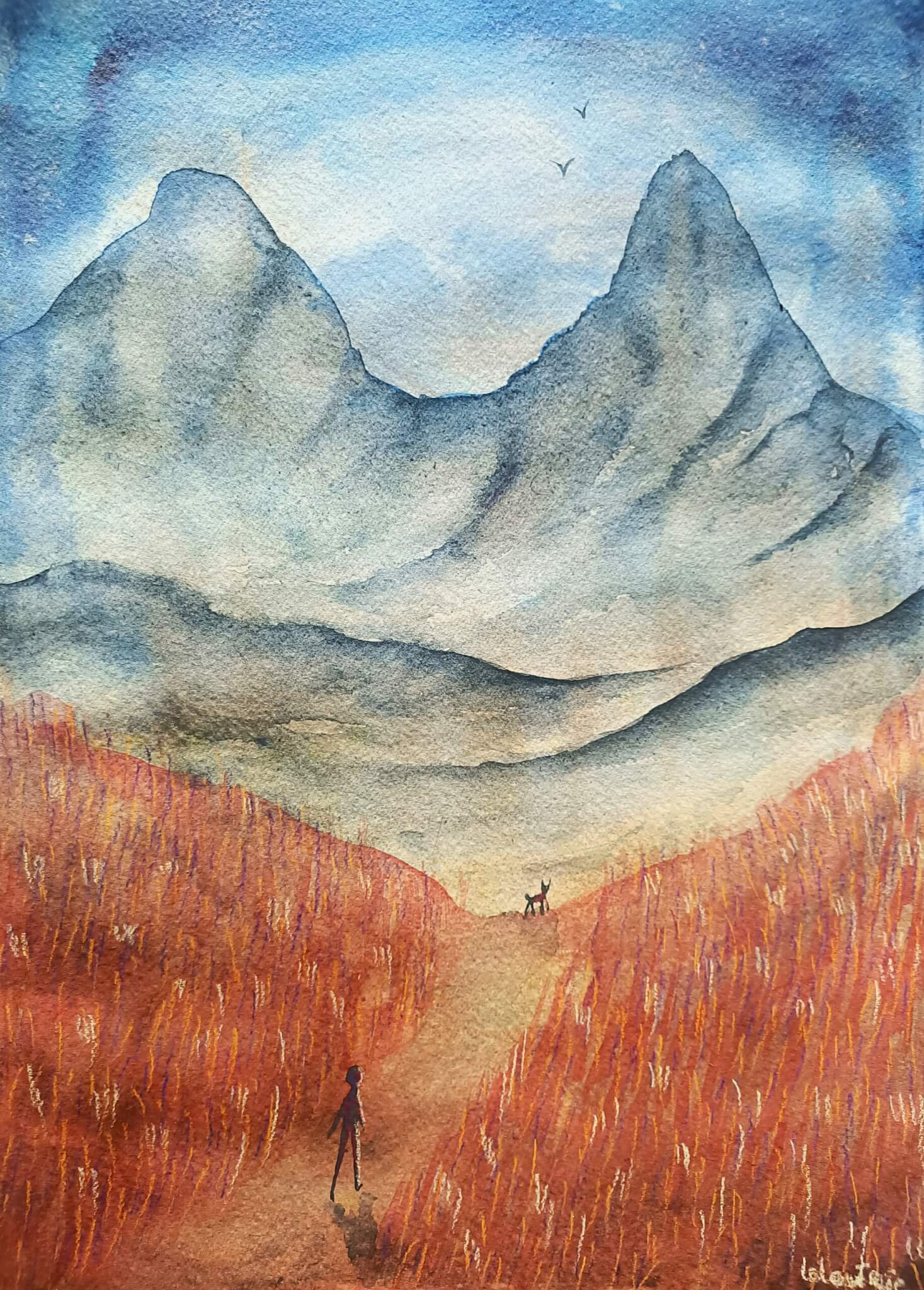 Promenade d'automne - Ĺ’uvre originale