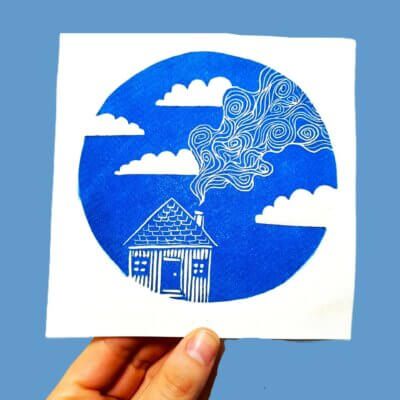 La Cabane dans les Nuages - 14x14cm